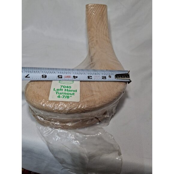 Babcock Stair Handrail 4-7/8” Fitting LEFT -Hand Turnout Wood Oak Unfinished - Picture 7 of 10